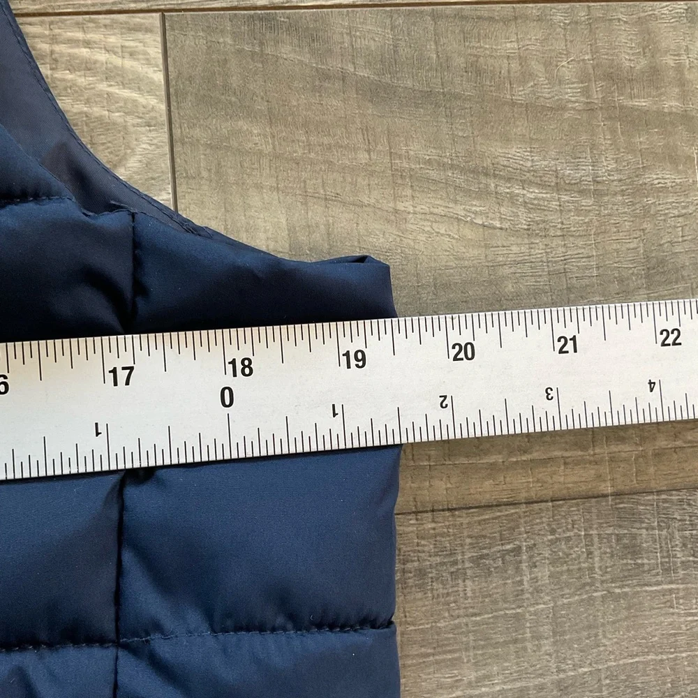 NWT Gap Puffer Vest Kids XL (12) Navy Blue Cold Control Water Resistant Full Zip
